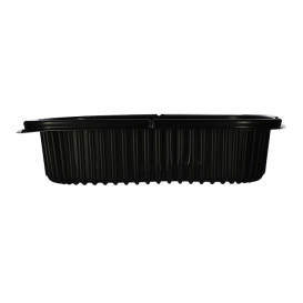 Embalagem Retangular PP Preto 1000ml 215x170x50mm (320 Uds)