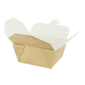 Caixa TakeAway Médio Kraft 10,7x8,65x6cm 500ml (45 Uds)
