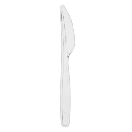 Faca de plástico PS Reutilizável Transparente 18cm (480 Uds)