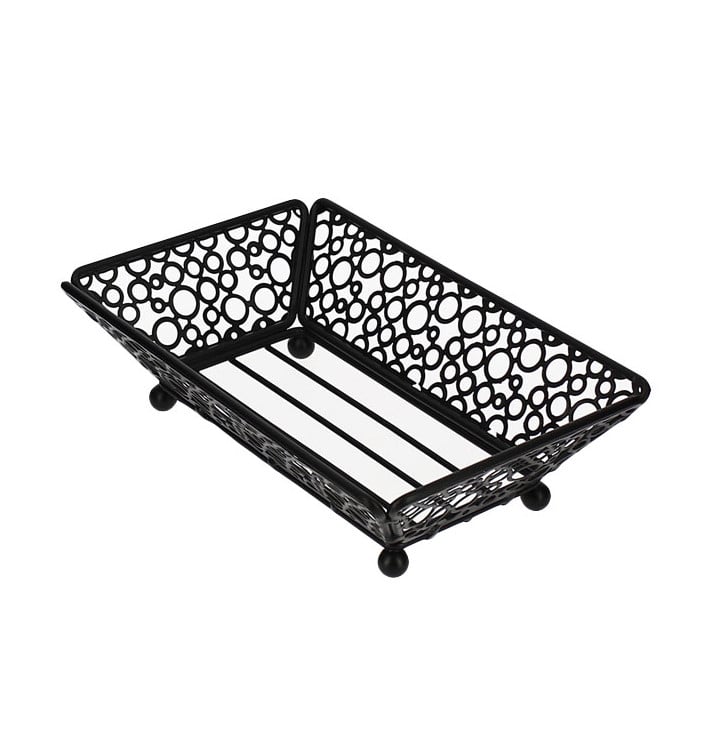 Cesta Retangular en Aço Preto 210x140x65mm (1 Ud) Cesta Retangular en Aço Preto 210x140x65mm (1 Ud)