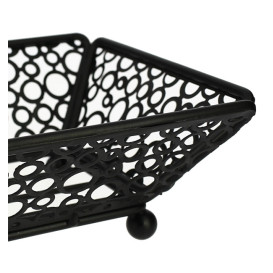 Cesta Retangular en Aço Preto 210x140x65mm (1 Ud)