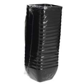 Tigela Degustação de Plástico Preto 5x5x3cm 75ml (20 Uds)