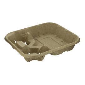 Bandeja Menu com 2 Porta-Copos de Cartão Take Away (125 Uds)