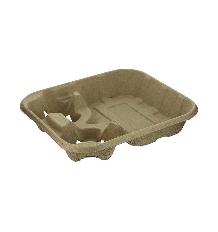 Bandeja Menu com 2 Porta-Copos de Cartão Take Away (250 Uds) Bandeja Menu com 2 Porta-Copos de Cartão Take Away (250 Uds)
