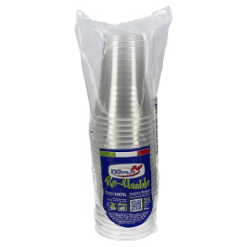 Copo Reutilizável PS "Diamant" cristal 300ml Ø8cm (400 Uds)