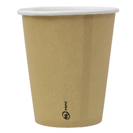 Copos de Cartão 9 Oz/280ml Kraft-Kraft Ø8,1cm (50 Uds)