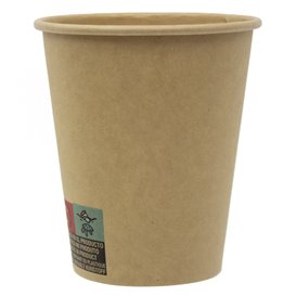 Copos de Cartão 9 Oz/280ml Kraft-Kraft Ø8,1cm (1.000 Uds)