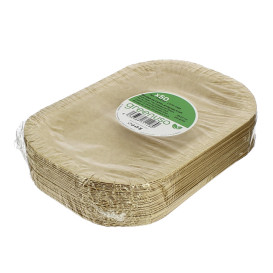 Bandeja de Cartão Anti-Gordura Kraft 15x23cm 245g/m² (750 Uds)