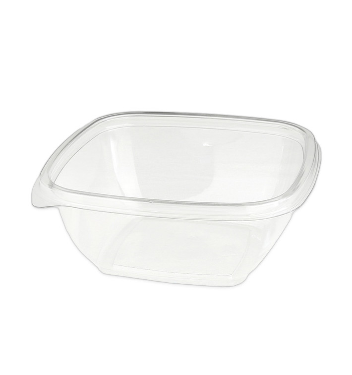 Tigela de Plastico Quadrado PET 375ml 125x125x50mm (50 Uds) Tigela de Plastico Quadrado PET 375ml 125x125x50mm (50 Uds)