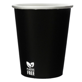 Copo de Cartão Plastic Free 7 Oz/210ml Preto Ø7,0cm (50 Uds)