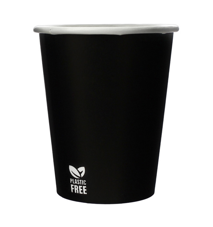 Copo de Cartão Plastic Free 8 Oz/240ml Preto Ø8,0cm (50 Uds) Copo de Cartão Plastic Free 8 Oz/240ml Preto Ø8,0cm (50 Uds)