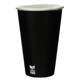 Copo de Cartão Plastic Free 12 Oz/360ml Preto Ø8,0cm (50 Uds)