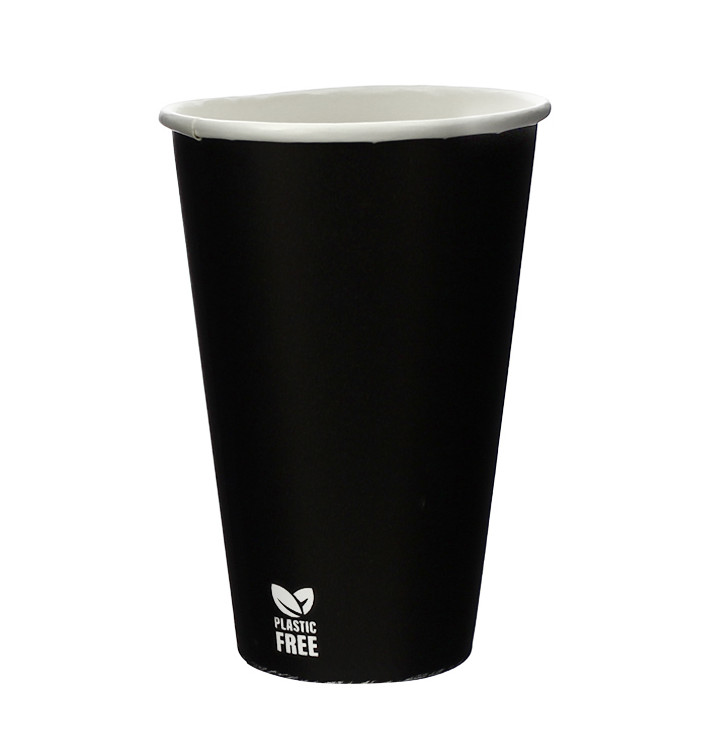 Copo de Cartão Plastic Free 12 Oz/360ml Preto Ø8,0cm (50 Uds) Copo de Cartão Plastic Free 12 Oz/360ml Preto Ø8,0cm (50 Uds)