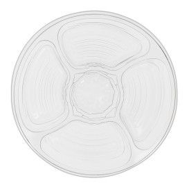 Tigela de Plastico PET 5C + tampas Ø26x7cm (100 Uds)