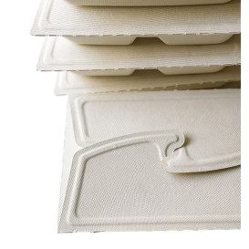 Embalagem MenuBox Cana-de-Açúcar 21x21x4cm 1350ml (50 Uds)