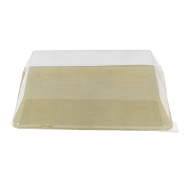 Tampa Plastico PET Transparente 27x20cm (10 Uds)