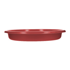 Prato Profundo Reutilizável Económico PS Vermelho Ø20,5cm (25 Uds)