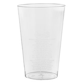 Copo Plastico Cristal Transparente PS 400ml (50 Uds)