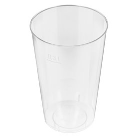 Copo Plastico Cristal Transparente PS 300ml (25 Uds)