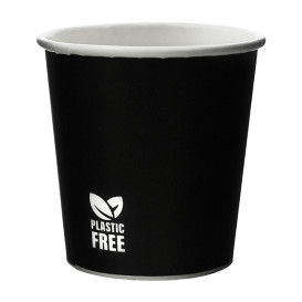 Copo de Cartão Plastic Free 4 Oz/120ml Preto Ø6,2cm (1.000 Uds)