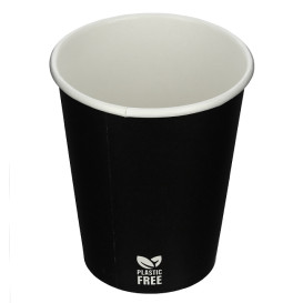 Copo de Cartão Plastic Free 8 Oz/240ml Preto Ø8,0cm (50 Uds)