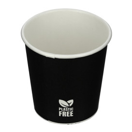 Copo de Cartão Plastic Free 4 Oz/120ml Preto Ø6,2cm (1.000 Uds)