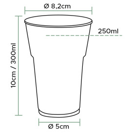 Copo Reutilizável PS "Diamant" cristal 300ml Ø8,0cm (400 Uds)