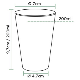 Copo "Ribbed" Transparente PS 200 ml (1.000 Uds)