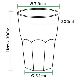 Copo "Deco" Transparente PS 300 ml (30 Uds)