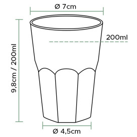 Copo "Deco" Transparente PP 200 ml (25 Uds)