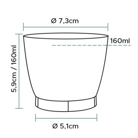 Copo Plastico Cristal Cool Cup PS 160ml (25 Uds)
