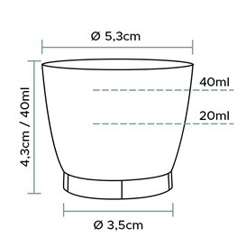 Copo Plastico Cristal Cool Cup PS 40ml (50 Uds)