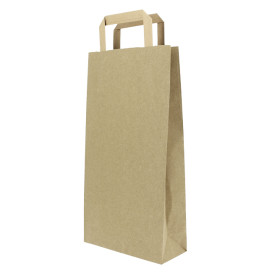 Saco Papel Kraft porta Garrafas 19+8x37cm (250 Uds)