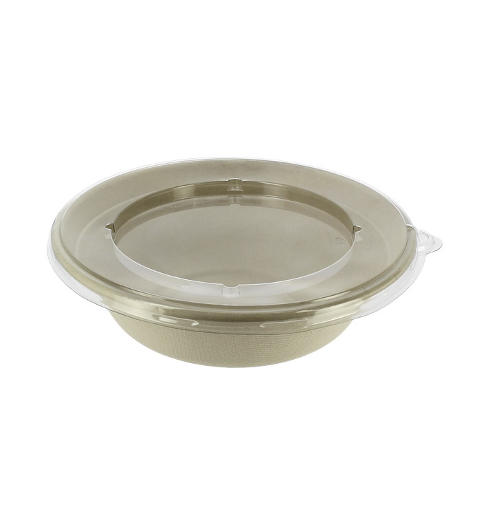 Tigela Cana-de-açúcar com tampa 1000ml Ø210x60mm (15 Uds) Tigela Cana-de-açúcar com tampa 1000ml Ø210x60mm (15 Uds)