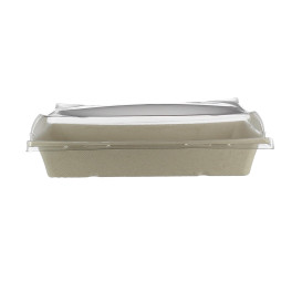 Bandejas Cana-de-açúcar com tampa 220x160x60mm (15 Uds)