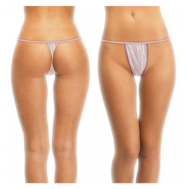 Tanga em TNT de PP Senhora Mini  Branco (100 Uds)