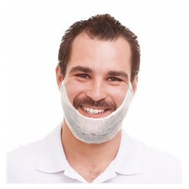 Protetor de barbas em TST polipropileno Branco (100 Uds)