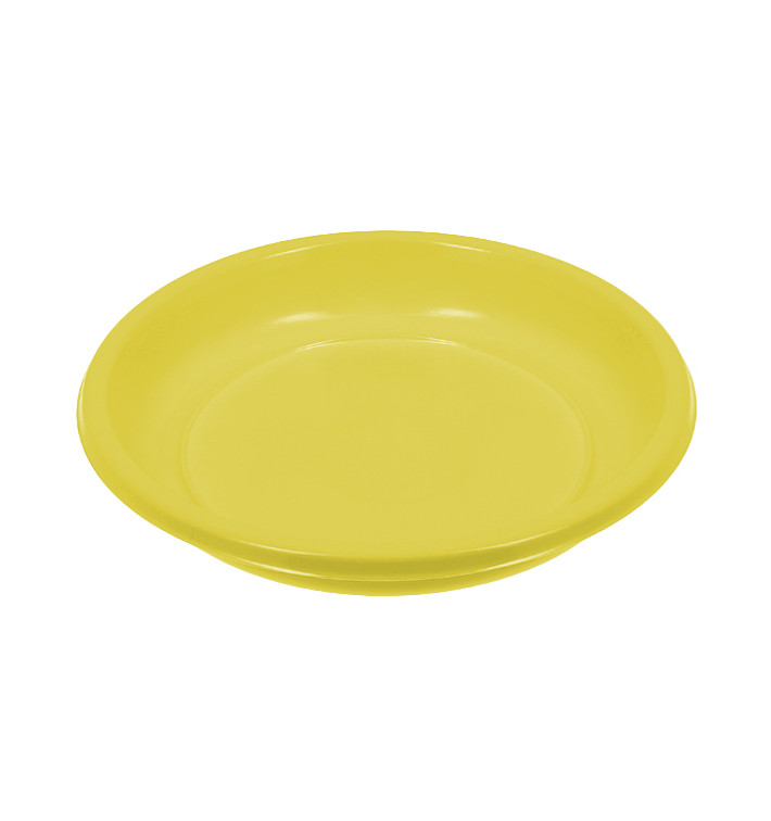 Prato Profundo Reutilizável Económico PS Amarelo Ø20,5cm (25 Uds) Prato Profundo Reutilizável Económico PS Amarelo Ø20,5cm (25 Uds)
