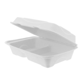 Embalagem Cana-de-açúcar Branco 2C 23x15x7,5cm (250 Uds)