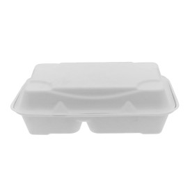 Embalagem Cana-de-açúcar Branco 2C 23x15x7,5cm (250 Uds)