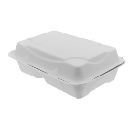 Embalagem Cana-de-açúcar Branco 2C 23x15x7,5cm (250 Uds)