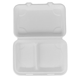 Embalagem Cana-de-açúcar Branco 2C 23x15x7,5cm (250 Uds)