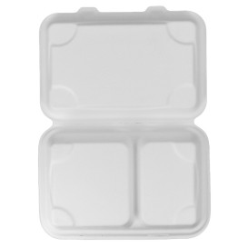 Embalagem Cana-de-açúcar Branco 2C 23x15x7,5cm (250 Uds)