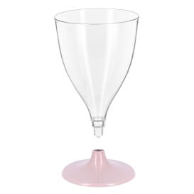 Copo PS Reutilizável Água/Wine Rosa Foot 200ml 2P (6 Uds)