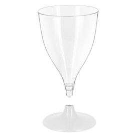 Copo PS Reutilizável Água/Wine White Foot 200ml 2P (48 Uds)