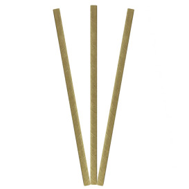 Palhinha Direita Papel Kraft Ø6mm 19,7cm (3000 Uds)