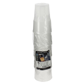 Copo Plastico Transparente PP Ø85mm 400ml (5 Uds)