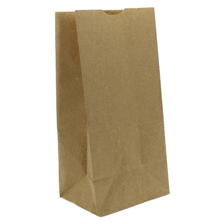 Saco de Papel Sem Asas Kraft Marrom 50g/m² 12+8x24cm (1.000 Uds)