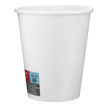Copo de Cartão 8 Oz/280ml Branco Ø8,1cm (50 Uds)