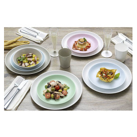 Prato Reutilizavel Durable PP Mineral Antracite Ø21cm (6 Uds)